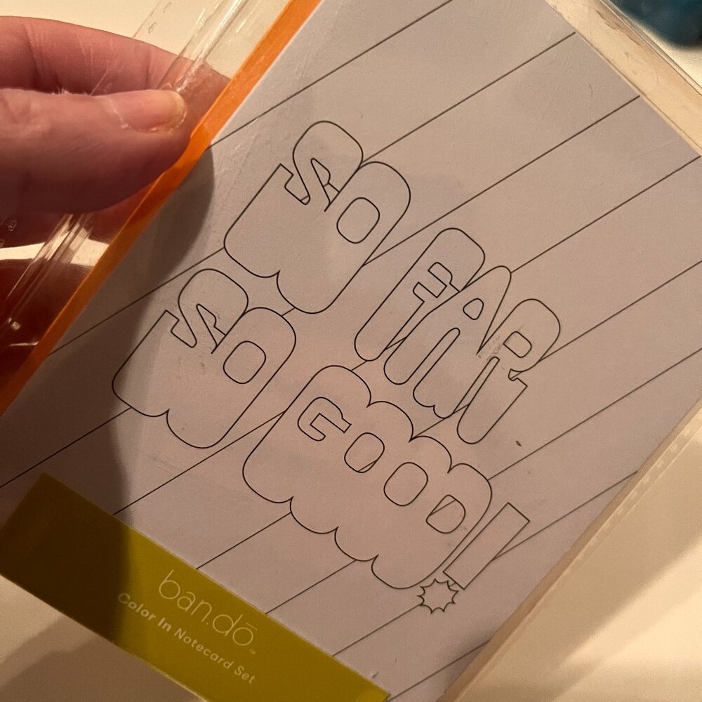 Color In Notecard Set by Bando (2 packages / 10 cards per pack / new)